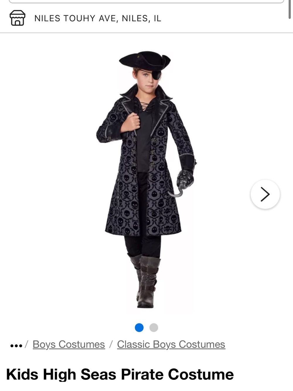 Spirit Black Pirate-Style Trench Coat
